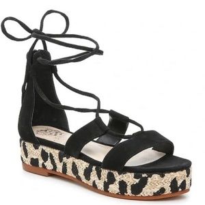 VINCE CAMUTO Espadrilles Wedge lace up Sandals size 6 M